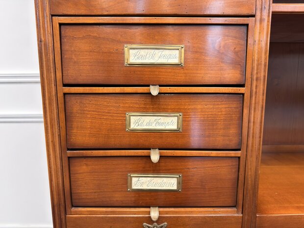 Klassiek-Italiaans-Antiek-Oud-Vintage-Assi-D'asolo-Boekenkast-Bibliotheekkast-Kast