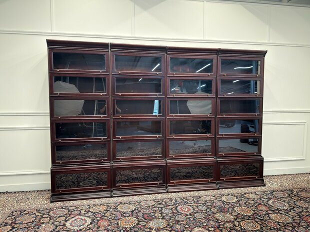 Klassiek-Engels-Antiek-Oud-Vintage-Globe-Wernicke-Boekenkast-Bibliotheekkast-Kast