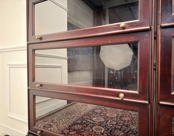 Klassiek-Engels-Antiek-Oud-Vintage-Globe-Wernicke-Boekenkast-Bibliotheekkast-Kast