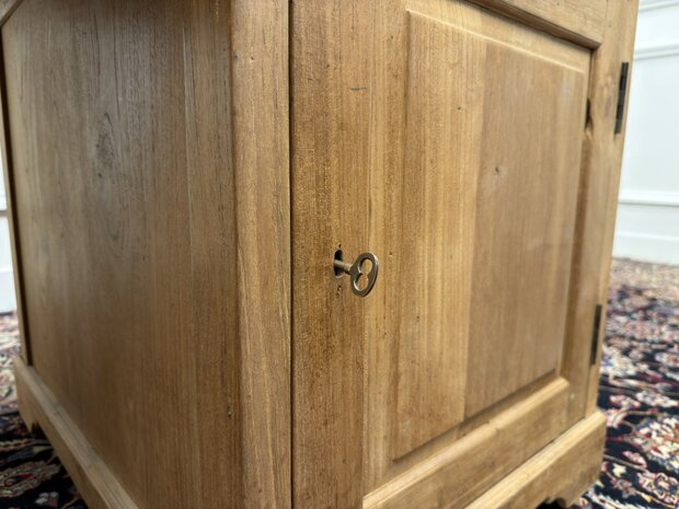 Klassiek-Engels-Antiek-Oud-Vintage-Chesterfield-Teak-Bureau-Desk-Bruin-Leder