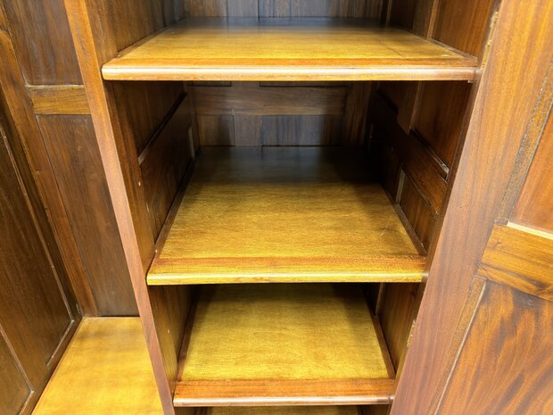 Klassiek-Engels-Antiek-Oud-Mahoniehout-Vintage-Chesterfield-Kledingkast-Kast