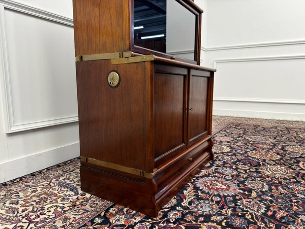 Klassiek-Engels-Oud-Antiek-Chesterfield-Vintage-Originele-Globe-Wernicke-Bokenkast-Kast