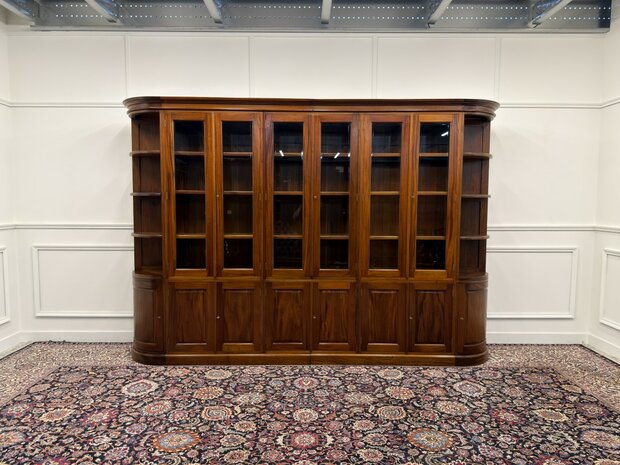 Klassiek-Engels-Oud-Antiek-Chesterfield-Vintage-Boekenkast-Bibiotheekkast-Buffetkast-Kast