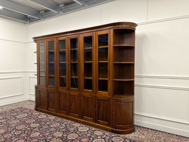 Klassiek-Engels-Oud-Antiek-Chesterfield-Vintage-Boekenkast-Bibiotheekkast-Buffetkast-Kast