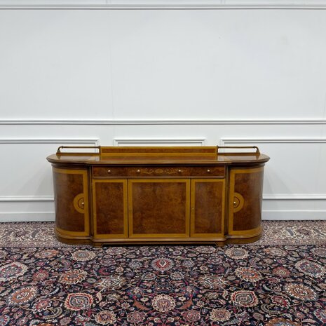 Klassiek-Antiek-Italiaans-Oud-Vintage-Dressoir-Kantoorkast-Wortelhout