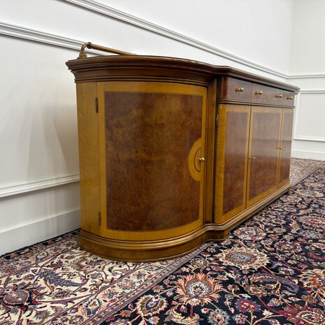Klassiek-Antiek-Italiaans-Oud-Vintage-Dressoir-Kantoorkast-Wortelhout