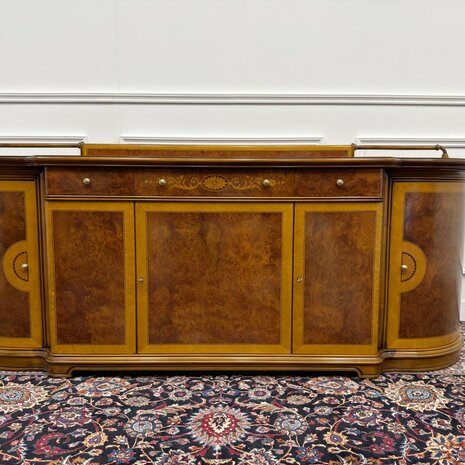 Klassiek-Antiek-Italiaans-Oud-Vintage-Dressoir-Kantoorkast-Wortelhout
