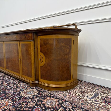 Klassiek-Antiek-Italiaans-Oud-Vintage-Dressoir-Kantoorkast-Wortelhout