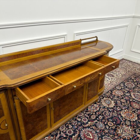 Klassiek-Antiek-Italiaans-Oud-Vintage-Dressoir-Kantoorkast-Wortelhout