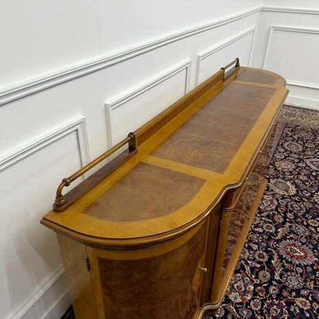Klassiek-Antiek-Italiaans-Oud-Vintage-Dressoir-Kantoorkast-Wortelhout