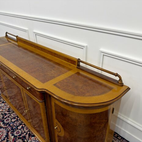 Klassiek-Antiek-Italiaans-Oud-Vintage-Dressoir-Kantoorkast-Wortelhout