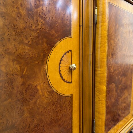 Klassiek-Antiek-Italiaans-Oud-Vintage-Dressoir-Kantoorkast-Wortelhout