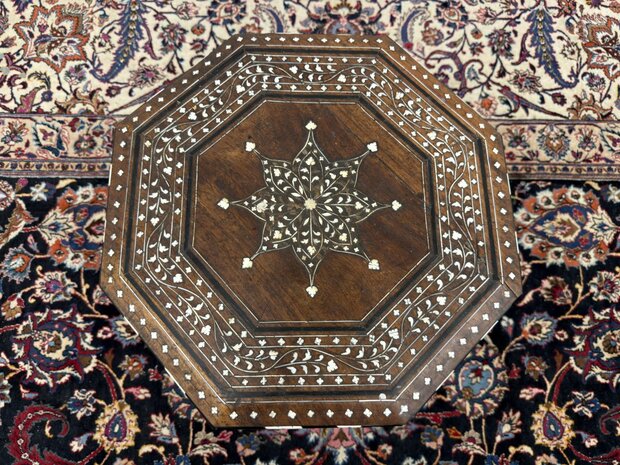 Antique Octagonal Anglo-Indian Hoshiarpur Side Table