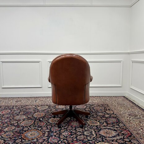 Klassiek-Engels-Antiek-Oud-Chesterfield-Bureaustoel-Stoel-Director-Directors-Chair