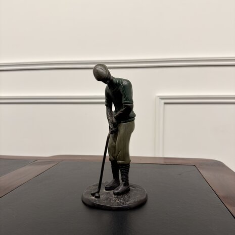 Antiek-brons-beeld-golfer-putter