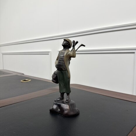 Antiek-brons-beeld-golfer-caddy-2