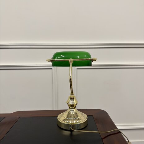 Klassieke-Bureaulamp-notaris-lamp-bankierslamp-messing-met-groen-glas-glazend-2
