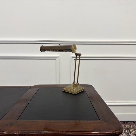 Antieke-Messing-Bureaulamp-verstelbaar-S&ouml;lken-piano-lamp