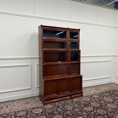 Klassiek-Engels-Antiek-Oud-Chesterfield-Vintage-Originele-Globe-Wernicke-Boekenkast-Bibliotheekkast-Kast