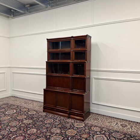 Klassiek-Engels-Antiek-Oud-Chesterfield-Vintage-Originele-Globe-Wernicke-Boekenkast-Bibliotheekkast-Kast