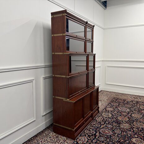 Klassiek-Engels-Antiek-Oud-Chesterfield-Vintage-Originele-Globe-Wernicke-Boekenkast-Bibliotheekkast-Kast