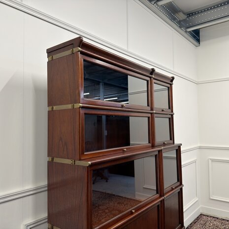 Klassiek-Engels-Antiek-Oud-Chesterfield-Vintage-Originele-Globe-Wernicke-Boekenkast-Bibliotheekkast-Kast