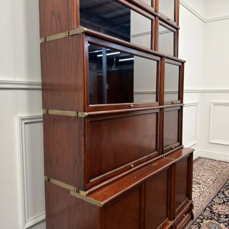 Klassiek-Engels-Antiek-Oud-Chesterfield-Vintage-Originele-Globe-Wernicke-Boekenkast-Bibliotheekkast-Kast