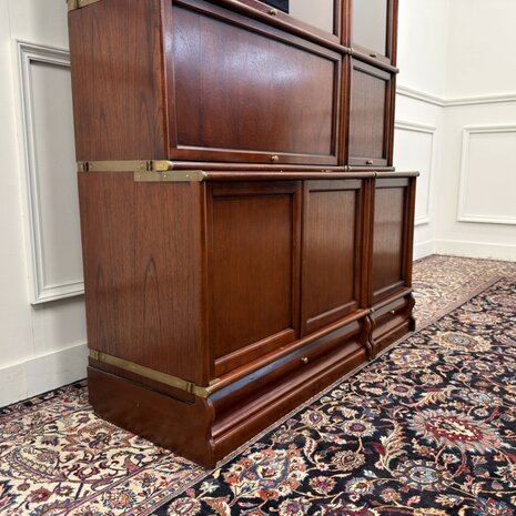 Klassiek-Engels-Antiek-Oud-Chesterfield-Vintage-Originele-Globe-Wernicke-Boekenkast-Bibliotheekkast-Kast