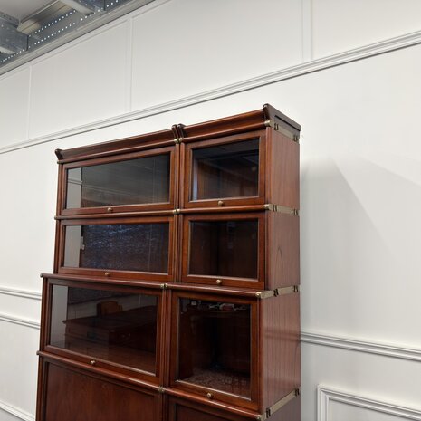 Klassiek-Engels-Antiek-Oud-Chesterfield-Vintage-Originele-Globe-Wernicke-Boekenkast-Bibliotheekkast-Kast