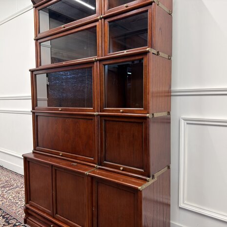 Klassiek-Engels-Antiek-Oud-Chesterfield-Vintage-Originele-Globe-Wernicke-Boekenkast-Bibliotheekkast-Kast