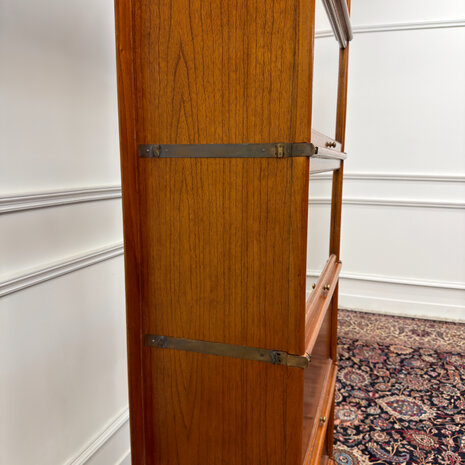 Klassiek-Engels-Antiek-Oud-Vintage-Chesterfield-Originele-Globe-Wernicke-Boekenkast-Deur