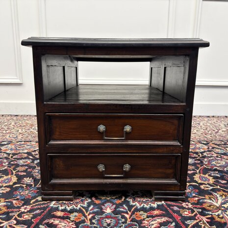 Klassiek-Engels-Antiek-Oud-Vintage-Chesterfield-Kantoorkast-Sidetable-Printerkast