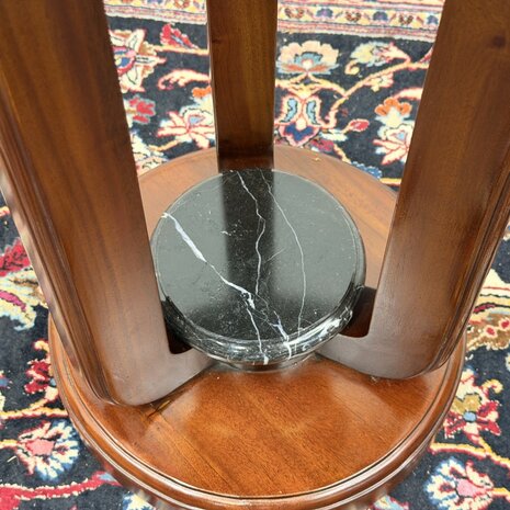 Klassiek-Engels-Antiek-Oud-Vintage-Chesterfield-Art-Deco-Sidetable-Bijzettafel-Tafe