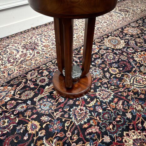 Klassiek-Engels-Antiek-Oud-Vintage-Chesterfield-Art-Deco-Sidetable-Bijzettafel-Tafel