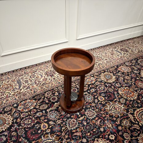 Klassiek-Engels-Antiek-Oud-Vintage-Chesterfield-Art-Deco-Sidetable-Bijzettafel-Tafel