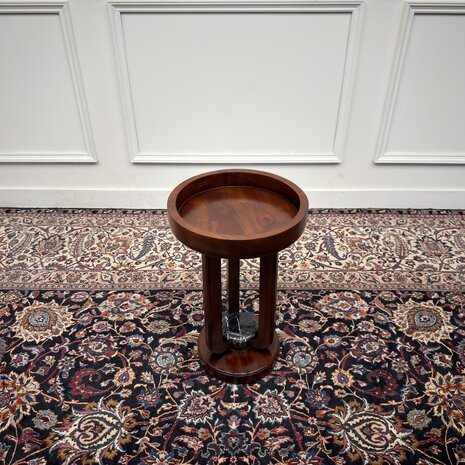 Klassiek-Engels-Antiek-Oud-Vintage-Chesterfield-Art-Deco-Sidetable-Bijzettafel-Tafel