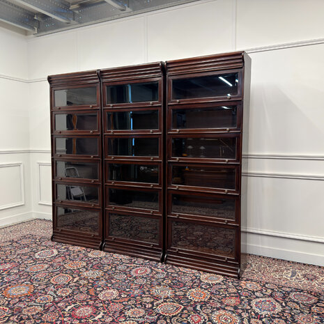 Klassiek-Engels-Oud-Antiek-Vintage-Chesterfield-Globe-Wernicke-Stijl-Boekenkast-Bibliotheekkast-3
