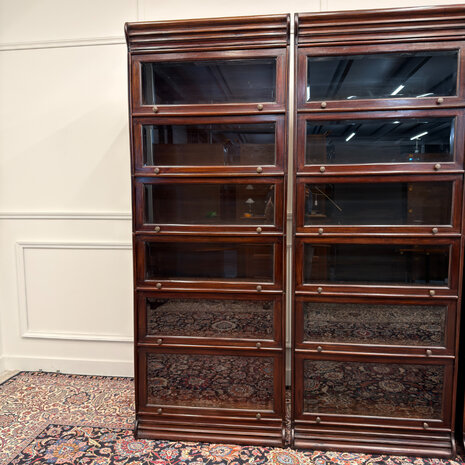 Klassiek-Engels-Oud-Antiek-Vintage-Chesterfield-Globe-Wernicke-Stijl-Boekenkast-Bibliotheekkast-11
