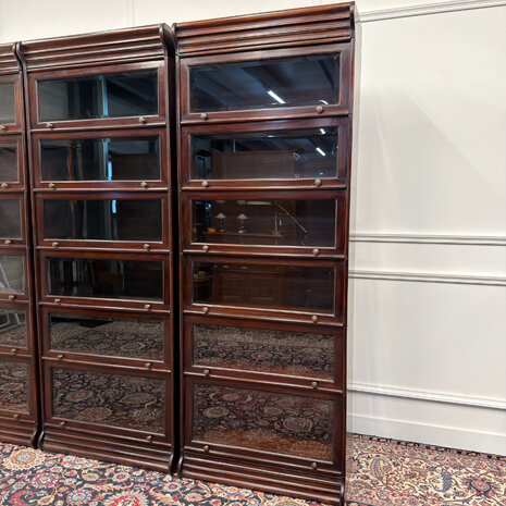 Klassiek-Engels-Oud-Antiek-Vintage-Chesterfield-Globe-Wernicke-Stijl-Boekenkast-Bibliotheekkast-13