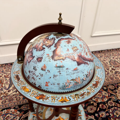 Klassiek-Engels-Chesterfield-Antiek-Oud-Vintage-Bar-Globe-Vloermodel-5