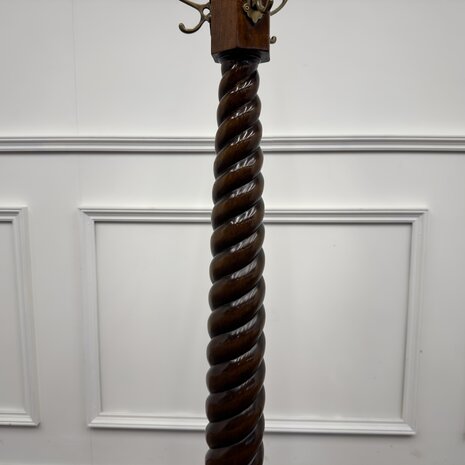 Klassiek-Engels-Antiek-Oud-Vintage-Chesterfield-Kapstok-7