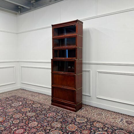 Klassiek-Engels-Antiek-Oud-Vintage-Chesterfiel-Globe-Wernicke-Stijl-Boekenkast-Kast-3