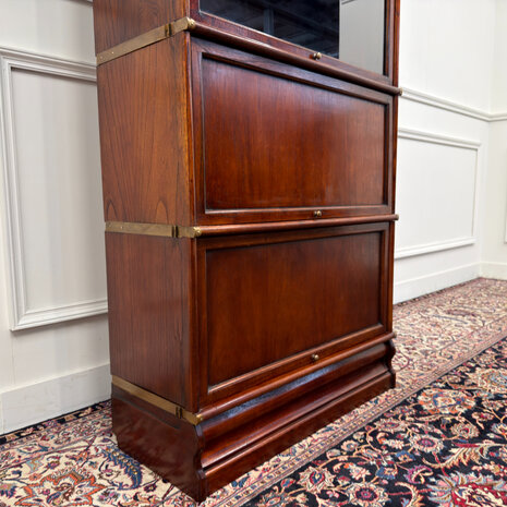 Klassiek-Engels-Antiek-Oud-Vintage-Chesterfiel-Globe-Wernicke-Stijl-Boekenkast-Kast-8