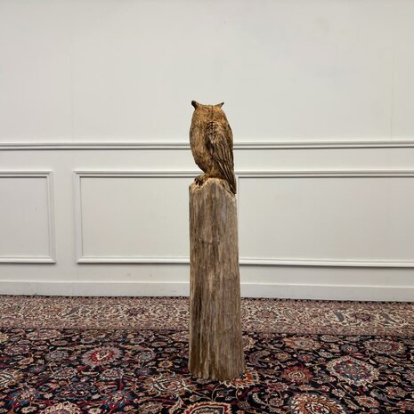 groot-kunstwerk-tuinbeeld-uil-op-boomstam-met-oren-7