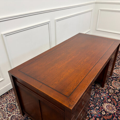 Klassiek-Engels-Antiek-Oud-Vintage-Chesterfield-Bureau-Desk-Eichholtz-Eikenhout-13