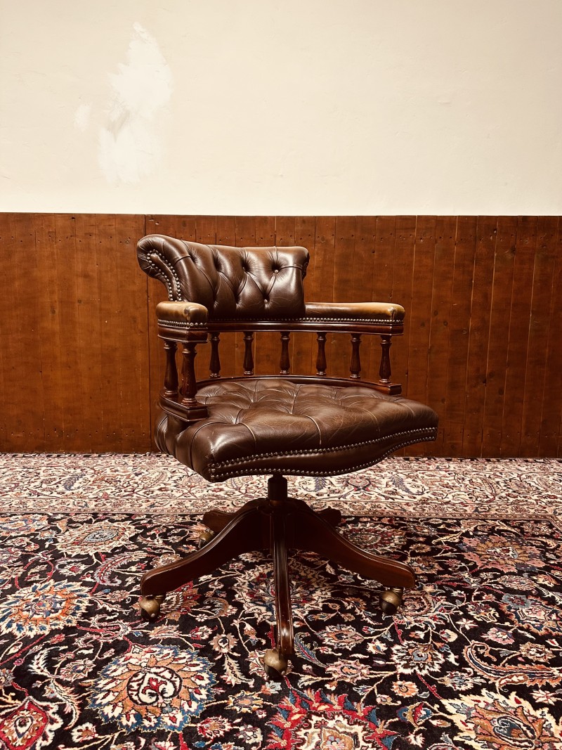 Chesterfield Captain Chair bureaustoel Bruin