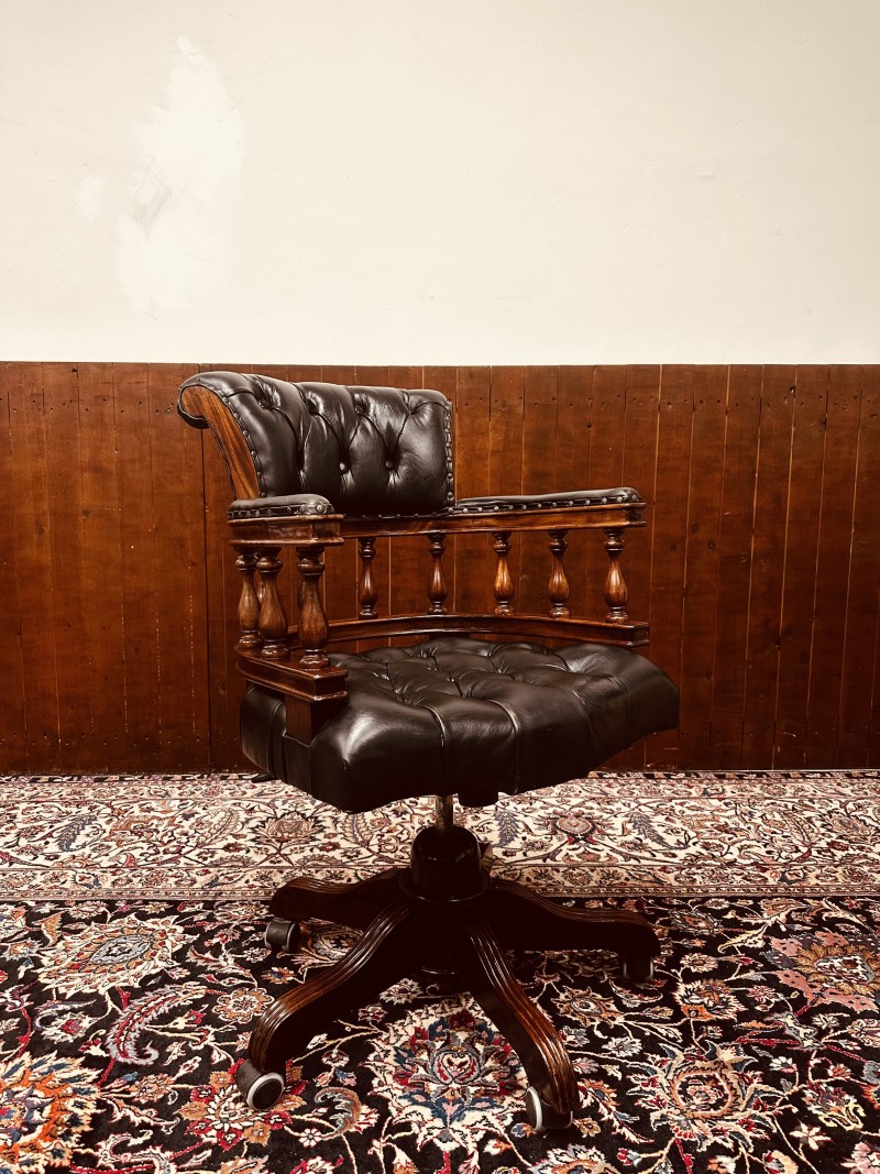 Chesterfield Captain Chair bureaustoel Zwart