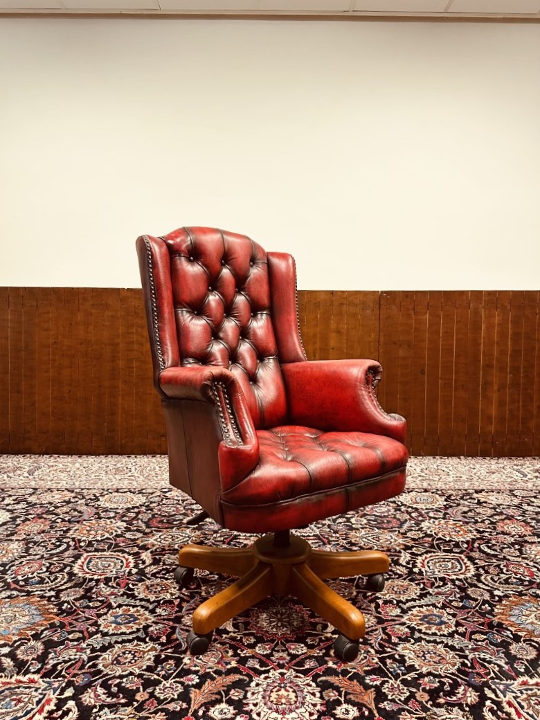 Chesterfield Sheraton Chair bureaustoel Rood