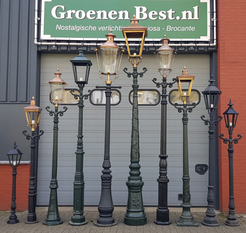 Ländlich-rustikale-Gusseisen-Lampen-Straßenbeleuchtung-Gartenlampen-Terrassenlampen