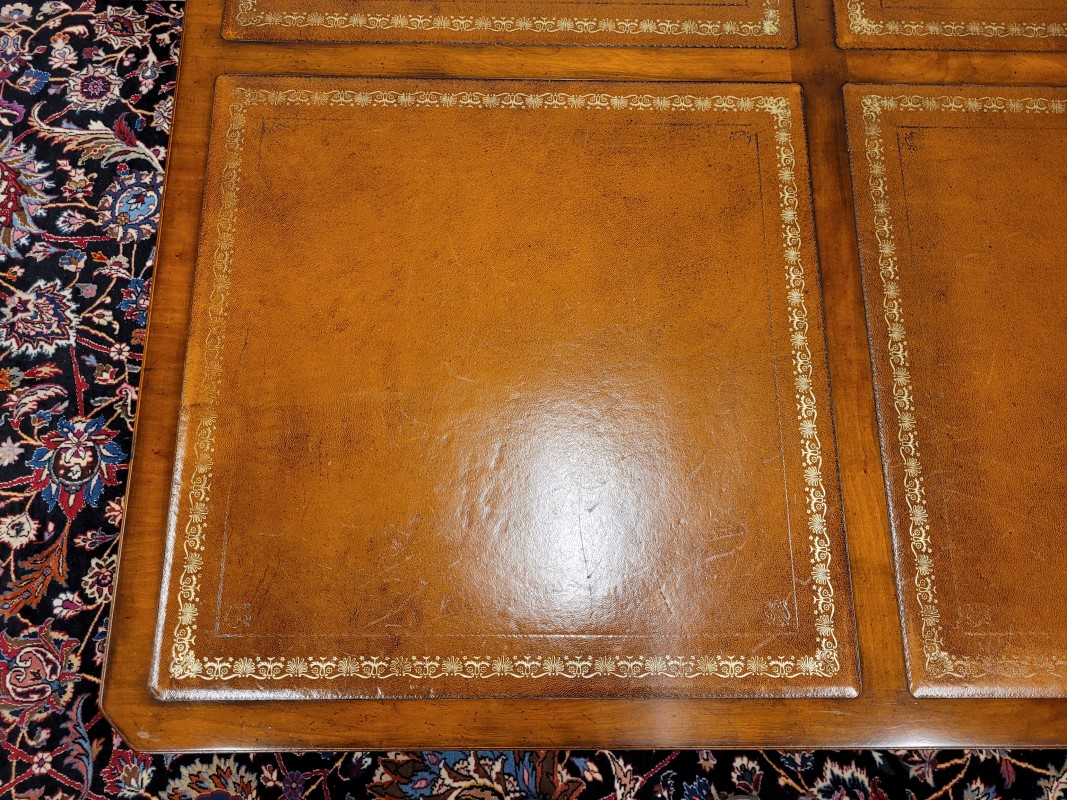 Stijl kenmerk lederen inleg salontafel